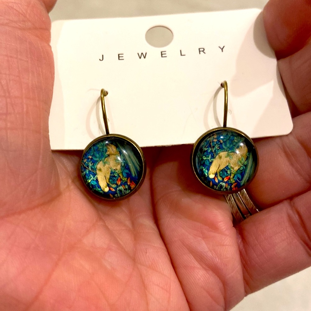 fox n the garden 💐 earrings - Picture 5 of 5